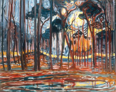Forest near Oele by Piet Mondrian